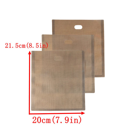 3 PC Reusable Toaster Bag Non Stick Bread Bag Sandwich Bags Fiberglass Toast Microwave Heating Pastry Tools