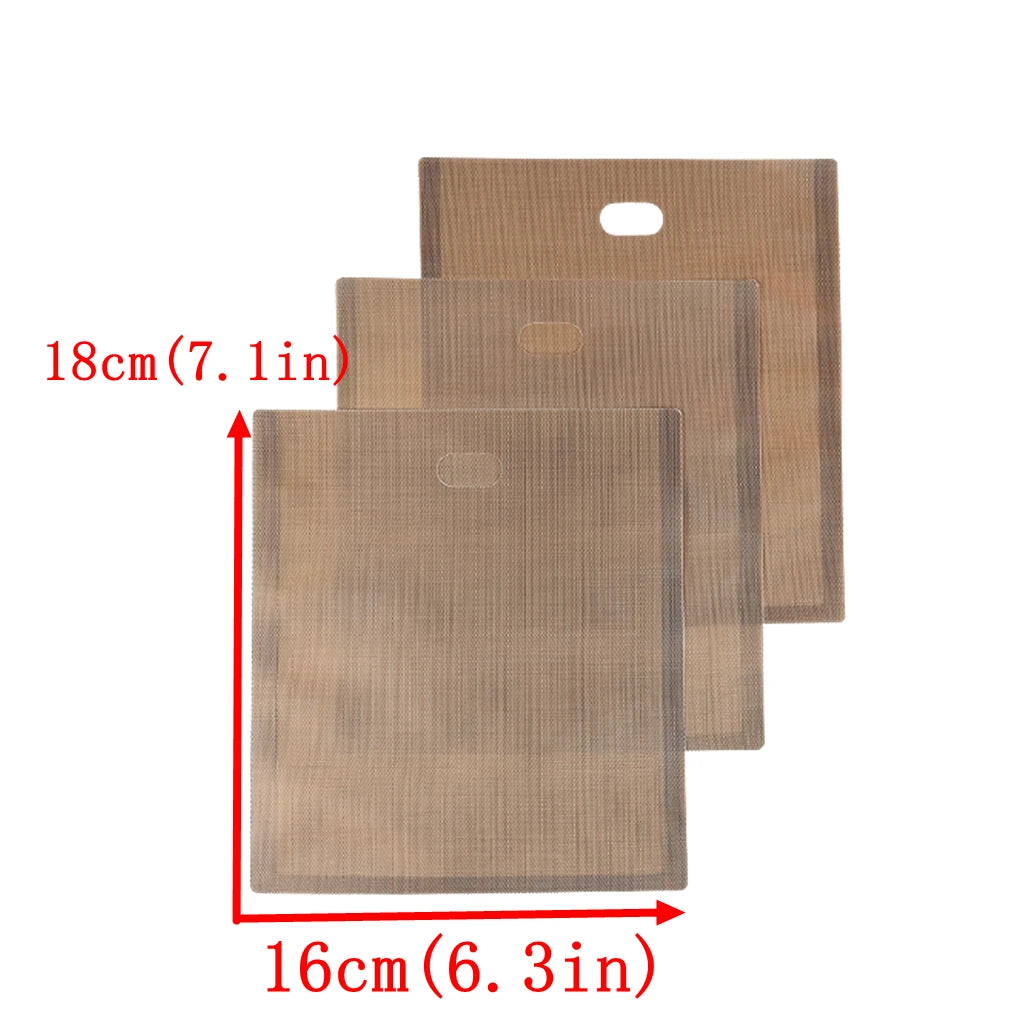 3 PC Reusable Toaster Bag Non Stick Bread Bag Sandwich Bags Fiberglass Toast Microwave Heating Pastry Tools