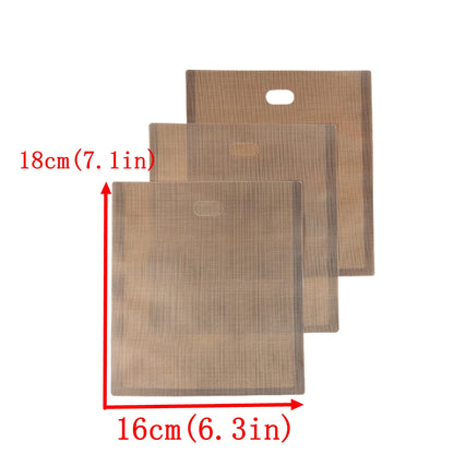 3 PC Reusable Toaster Bag Non Stick Bread Bag Sandwich Bags Fiberglass Toast Microwave Heating Pastry Tools